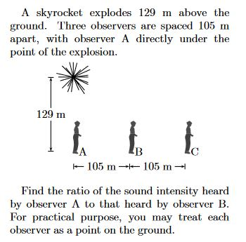 Solved A Skyrocket Explodes 129 M Above The Ground. Three | Chegg.com