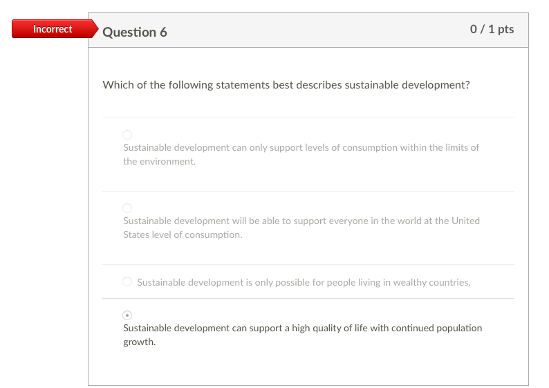 What best describes Sustainable development?