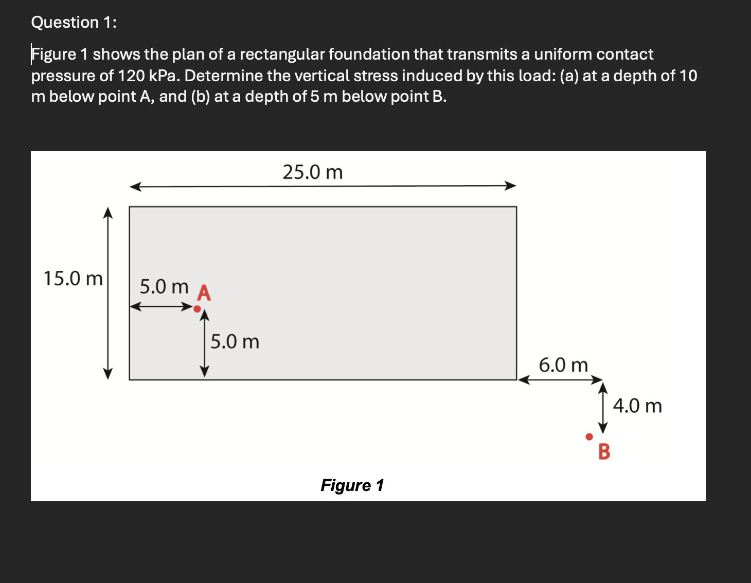 Solved Question 1:Figure 1 ﻿shows the plan of a rectangular | Chegg.com