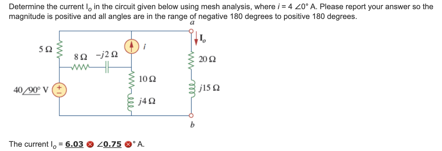 Solved Determine the current I, in the circuit given below | Chegg.com