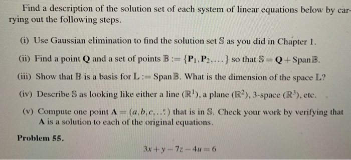Solved Find a description of the solution set of each system | Chegg.com