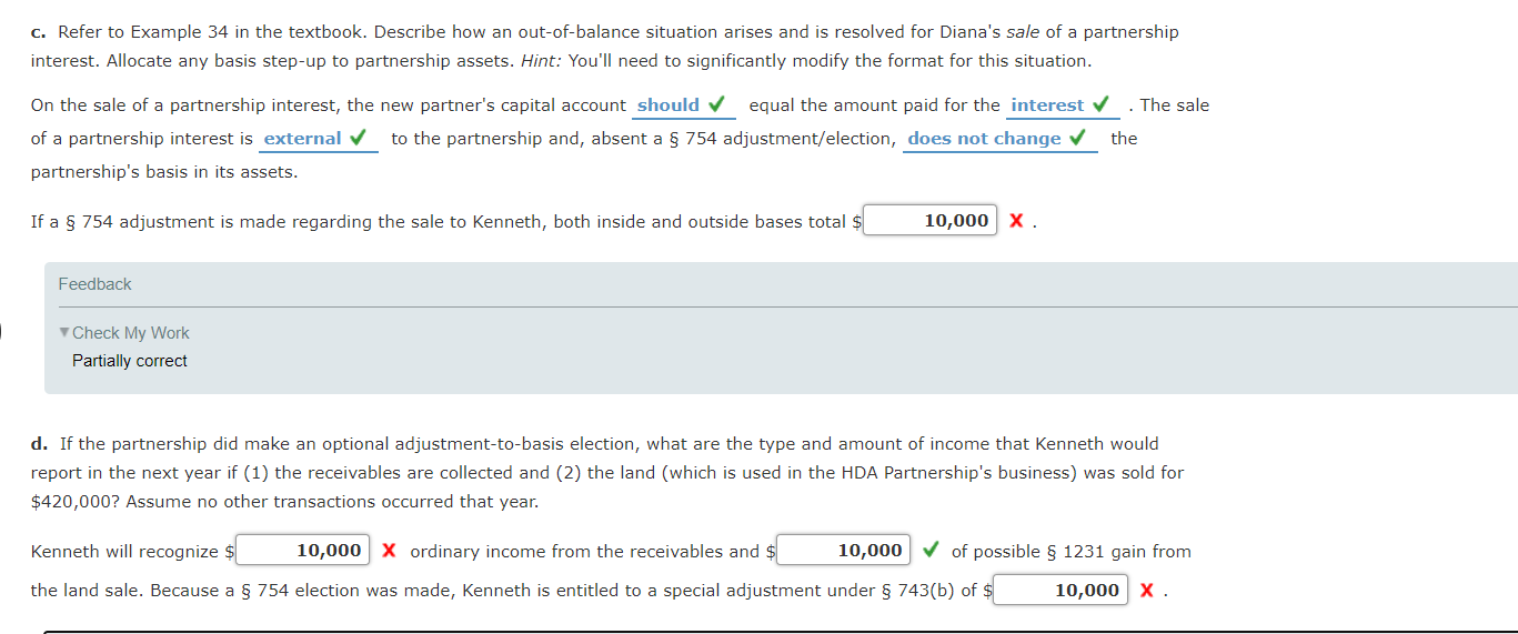 Solved Problem 11-39 (LO. 7, 9) Diana, a partner in the cash | Chegg.com