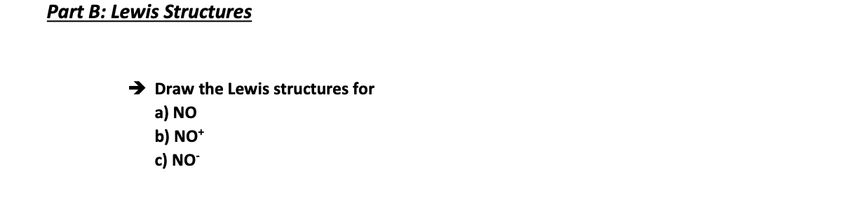 Solved Part B: Lewis Structures → Draw the Lewis structures | Chegg.com