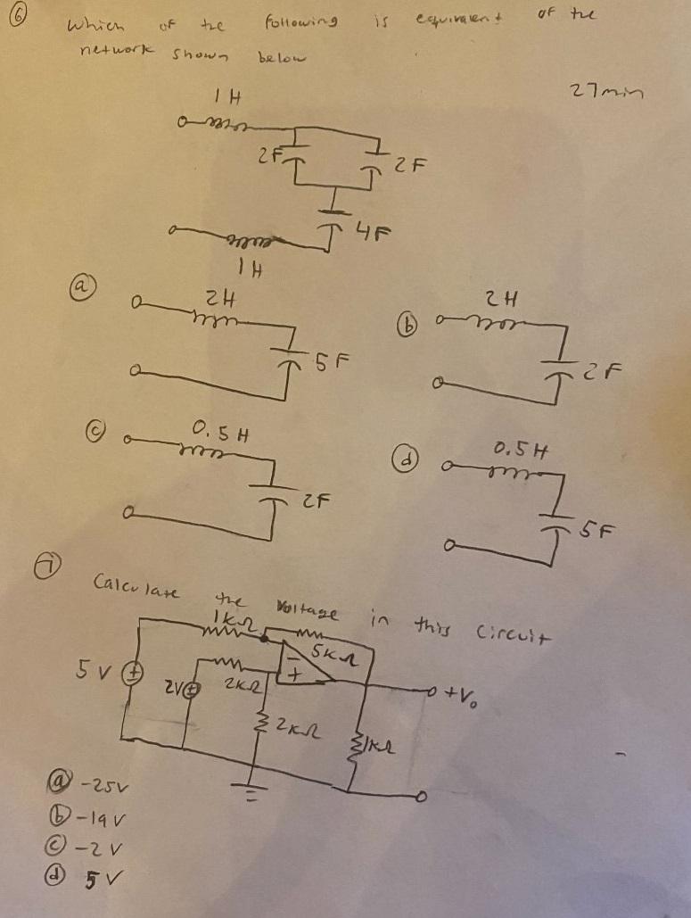 Solved of of the the Following is equivalent which network | Chegg.com
