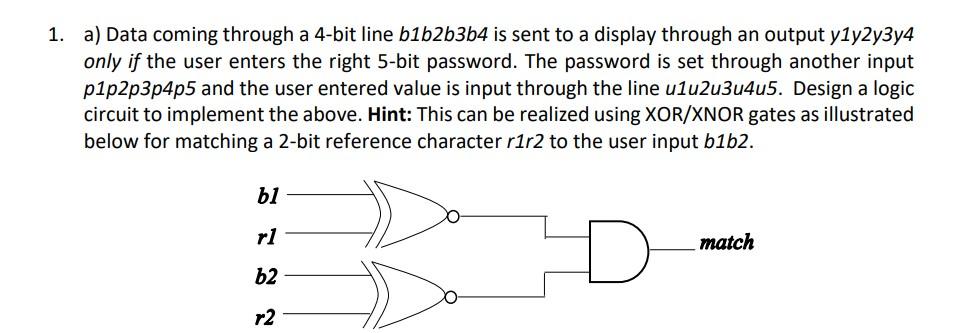 Solved A) Data Coming Through A 4-bit Line B1b2b3b4 Is Sent | Chegg.com