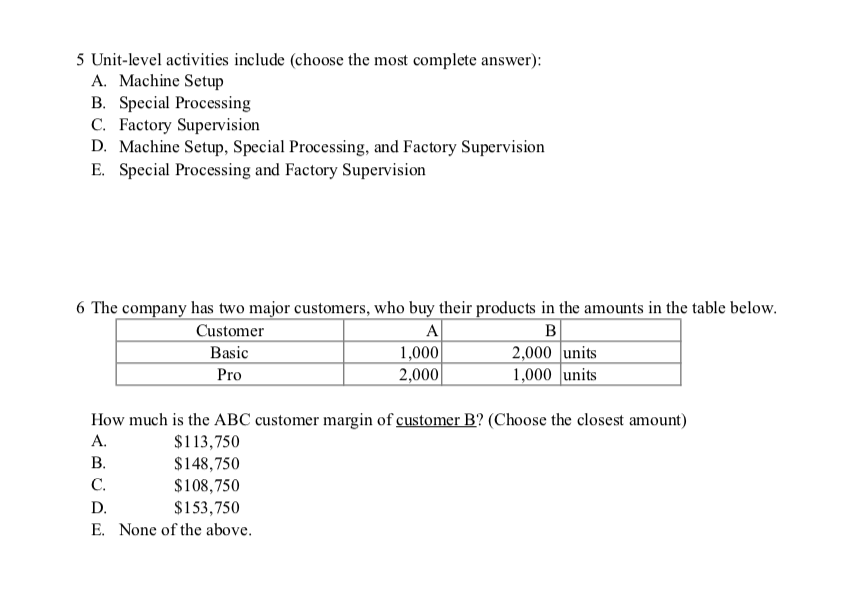 Solved The next three questions are based on the following: | Chegg.com