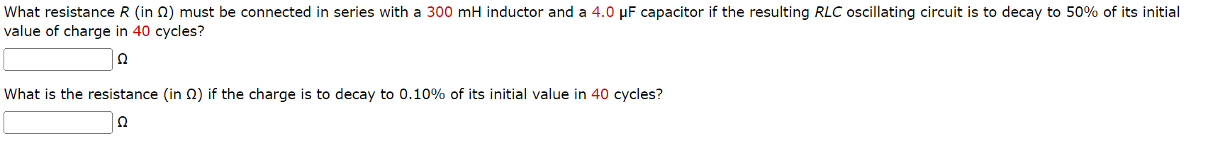 Solved What Resistance \\( R \\) (in \\( \\omega \\) ) Must 