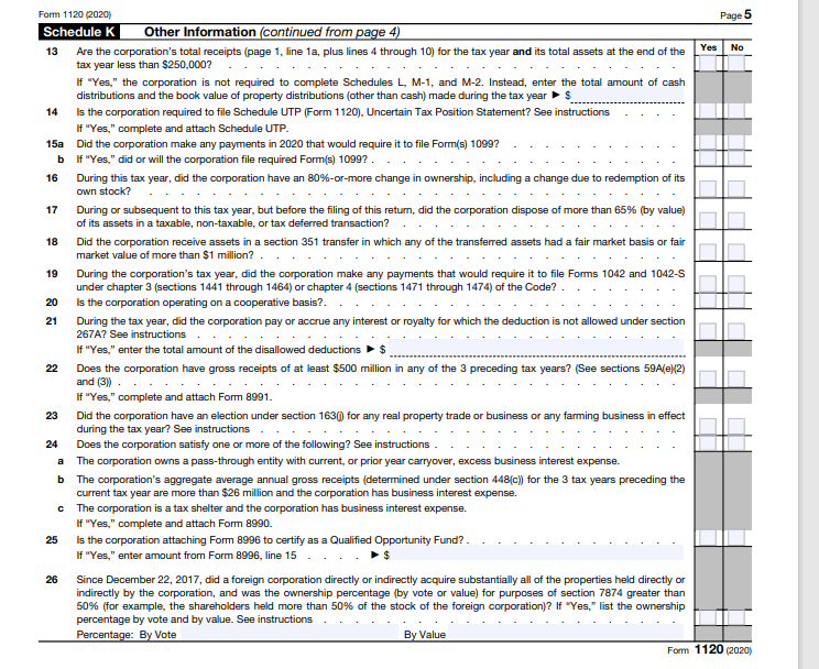Tax Return Problems - Corporation Tax Return: Fall | Chegg.com