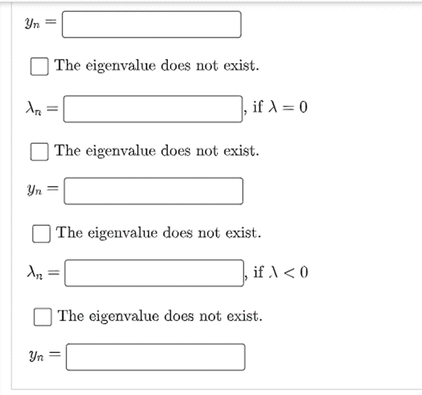 Solved Find the eigenvalues and eigenfunctions of the given | Chegg.com