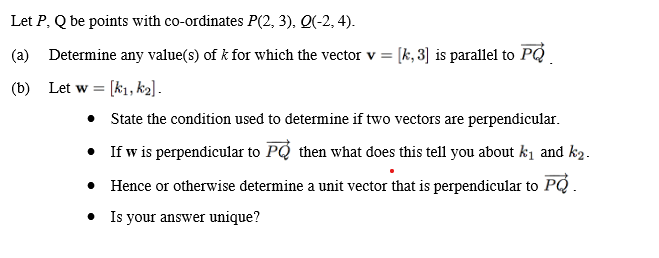 Solved Let P Q Be Points With Co Ordinates P 2 3 Chegg Com