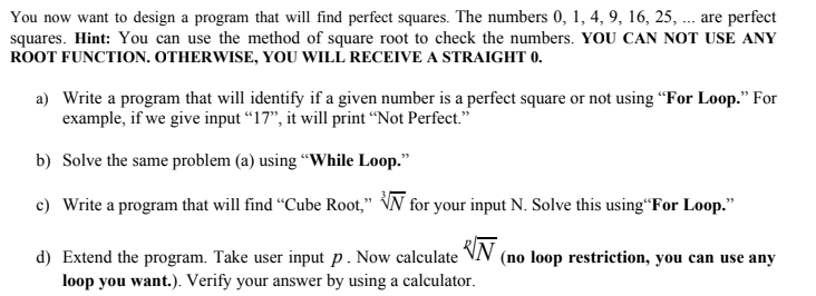 Solved You now want to design a program that will find | Chegg.com