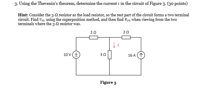 Solved 3. Using The Thevenin's Theorem, Determine The | Chegg.com