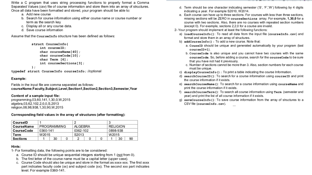 Solved Write A C Program That Uses String Processing 2939