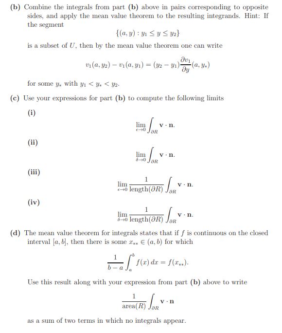 Solved (b) Combine the integrals from part (b) above in | Chegg.com