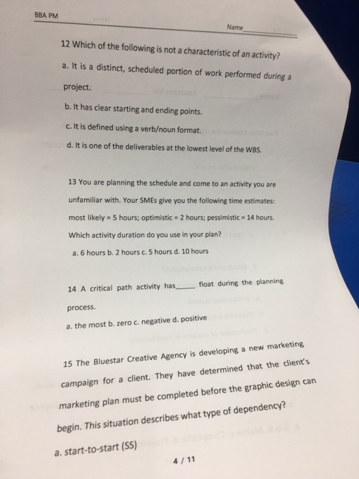 Solved Please Help Me Choose A B C D E Which One Is True