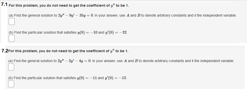 Solved 7.1 For this problem, you do not need to get the | Chegg.com