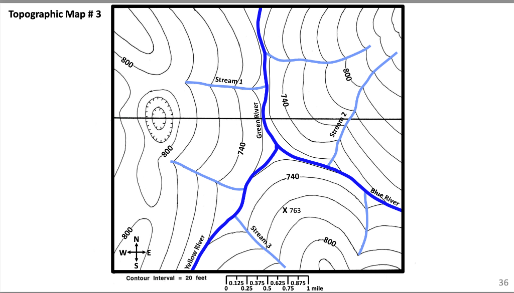 Topographic Map River Flow Solved Topographic Map # 3 Is A Topographic Map Of The | Chegg.com