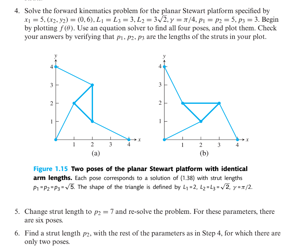 Solved 4. Solve the forward kinematics problem for the | Chegg.com