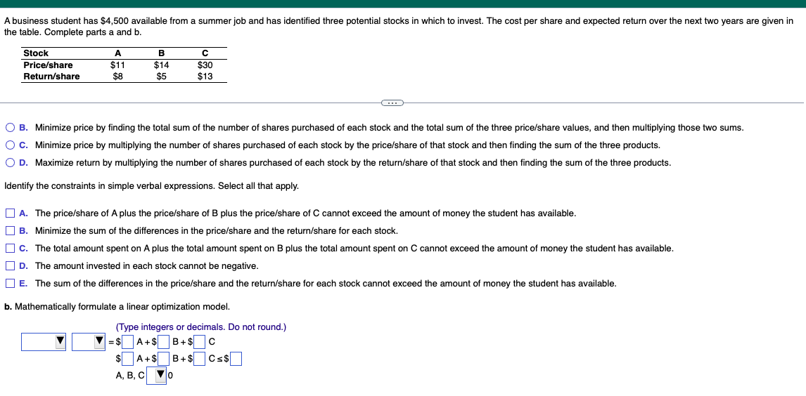 solved-set-up-the-objective-function-and-the-constraints-chegg