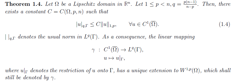 Solved Theorem 1.4. Let Ω be a Lipschitz domain in Rn. Let | Chegg.com