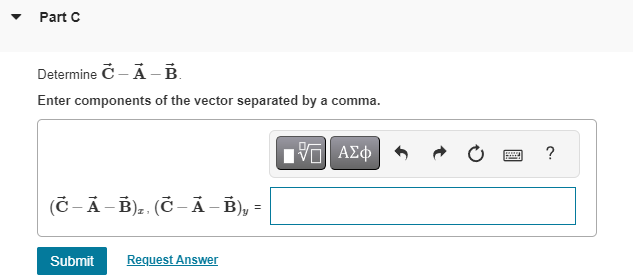 Solved Determine B−3A Enter components of the vector | Chegg.com