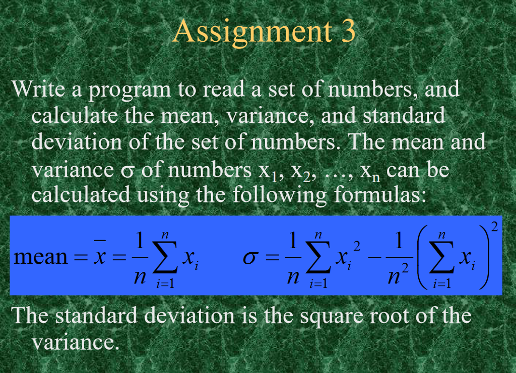 Solved Assignment 3 Write a program to read a set of | Chegg.com
