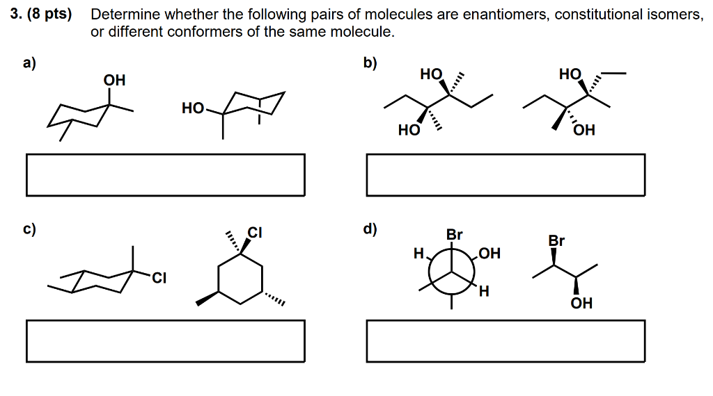 Solved 3. (8 pts) Determine whether the following pairs of | Chegg.com