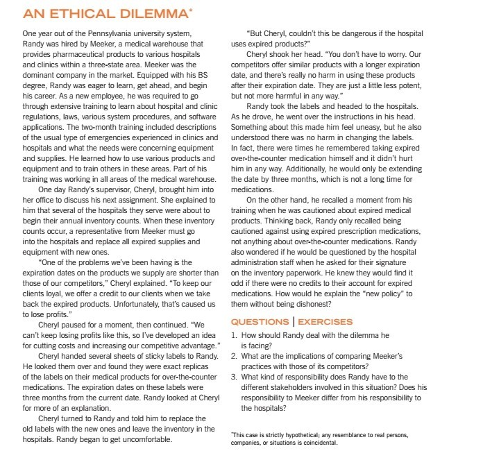Solved AN ETHICAL DILEMMA One Year Out Of The Pennsylvania Chegg