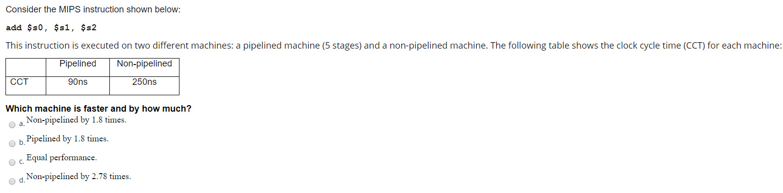 Solved Consider the MIPS instruction shown below: add $50, | Chegg.com