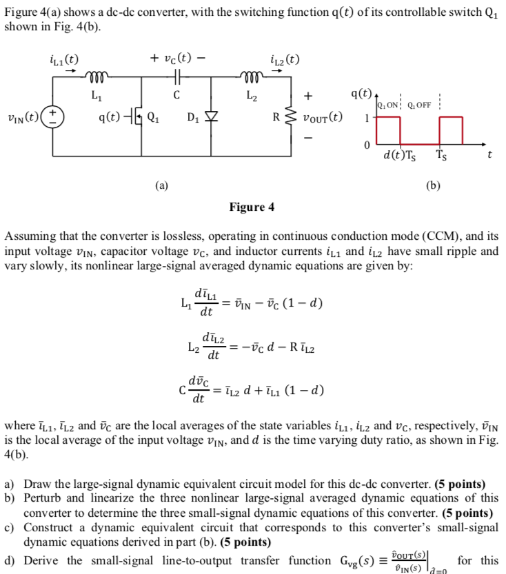 Solved Figure 4(a) Shows A Dc-dc Converter, With The | Chegg.com