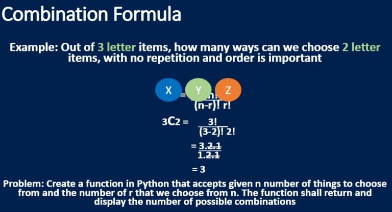 Solved Combination Formula NCr=(n−r)!r!n! Where N Is The | Chegg.com