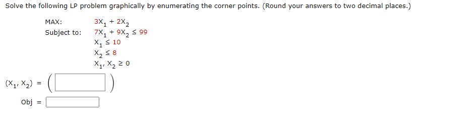 Solved Solve the following LP problem graphically by | Chegg.com