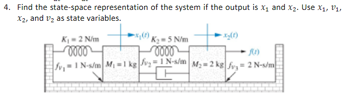 Solved 4. Find the state-space representation of the system | Chegg.com