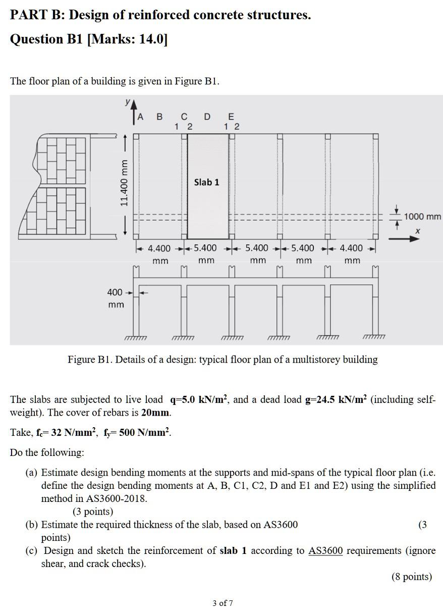 Solved The floor plan of a building is given in Figure B1. | Chegg.com