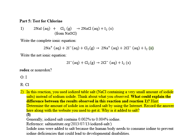 Iodized Table Salt Chemical Formula Awesome Home