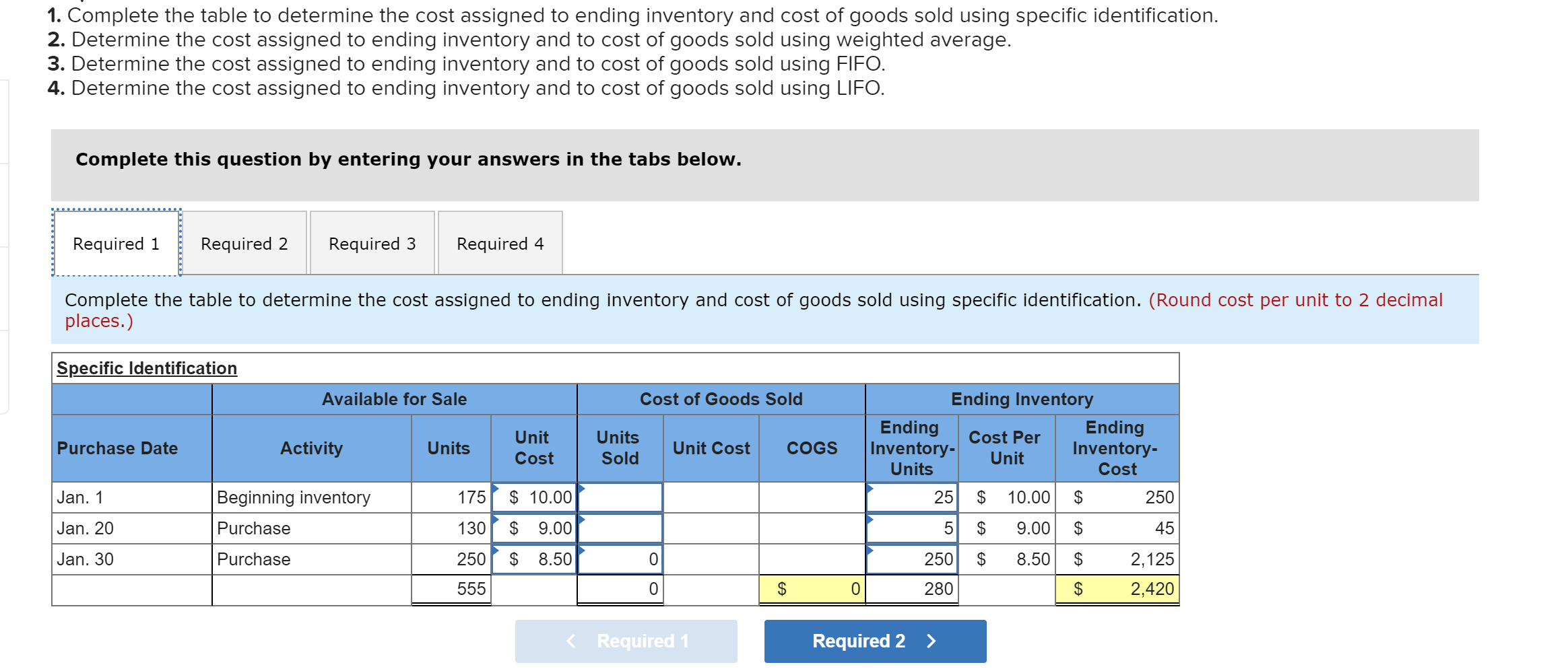 Solved Required Information Use The Following Information | Chegg.com