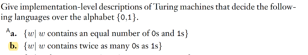 Solved Give Implementation-level Descriptions Of Turing | Chegg.com