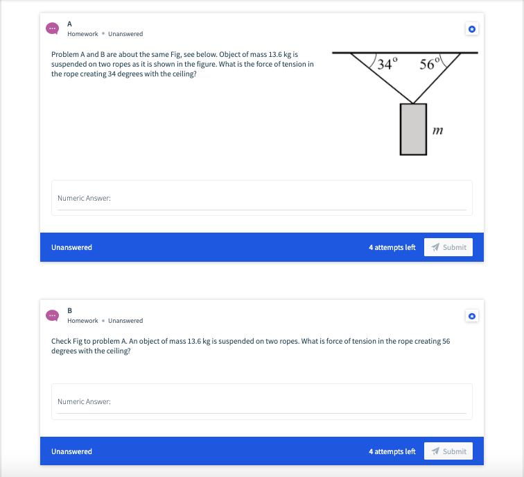 Solved A Homework. Unanswered Problem A And B Are About The | Chegg.com