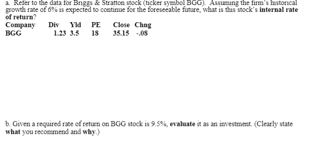 briggs and stratton stock symbol