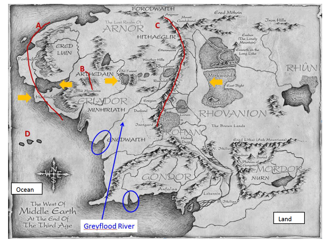 middle earth map lonely mountain