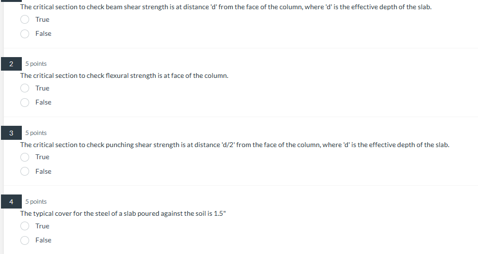 Solved The critical section to check beam shear strength is | Chegg.com