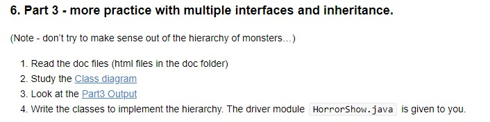 Solved 6. Part 3 - more practice with multiple interfaces | Chegg.com