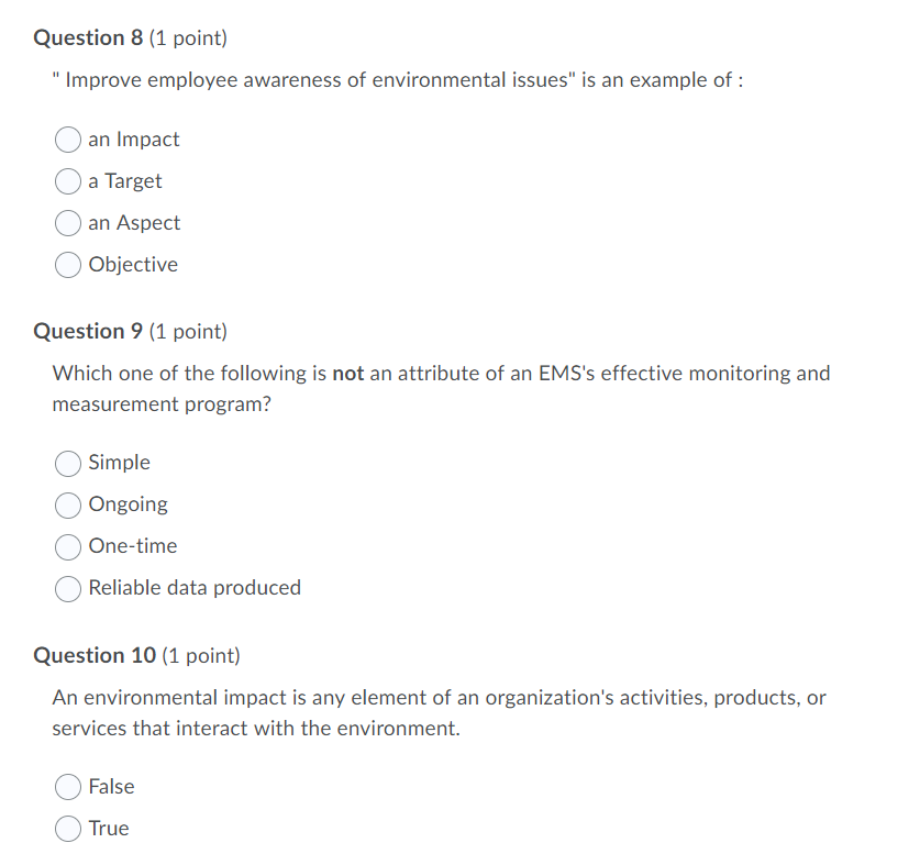 Solved Question 2 (1 point) Which one of the following is | Chegg.com