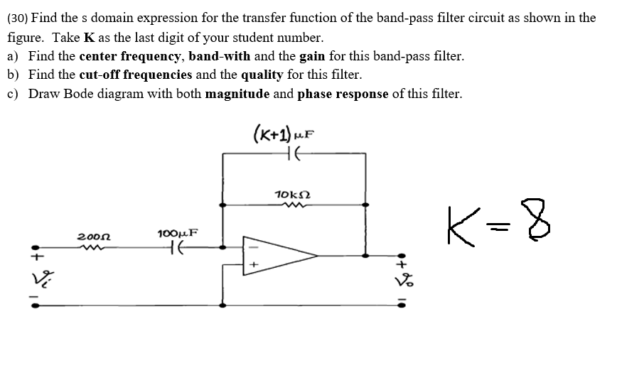 Solved 30 Find The S Domain Expression For The Transfer Chegg Com