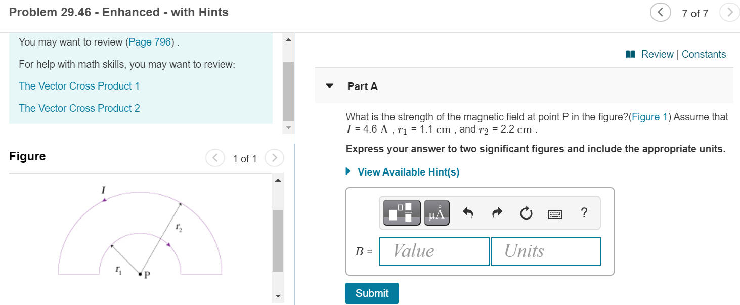 Solved Problem 29.46 - Enhanced - With Hints 7 Of 7 You May | Chegg.com