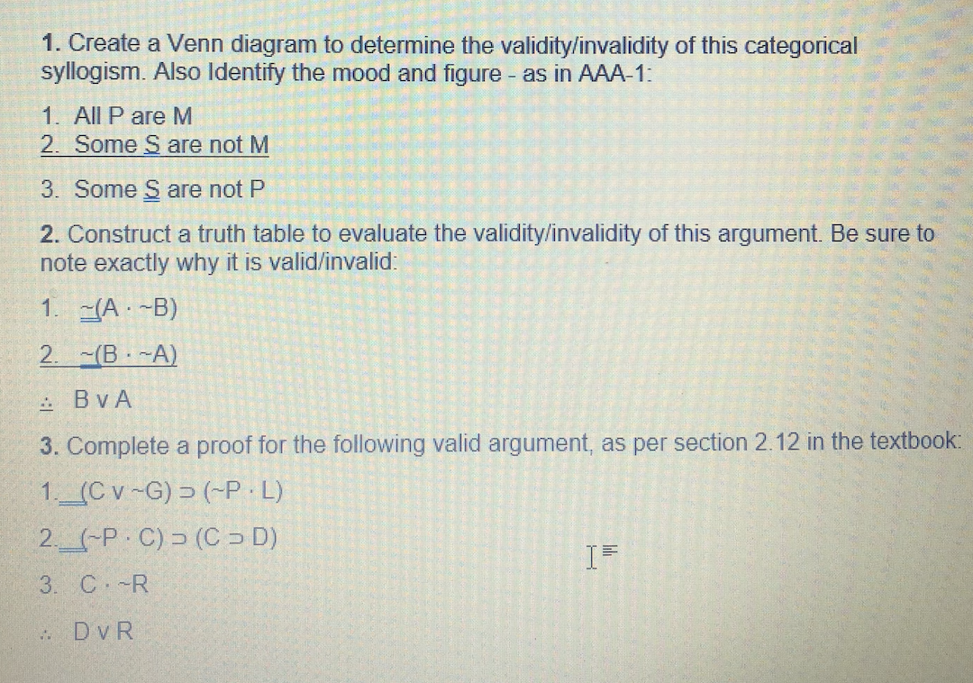 Solved 1 Create A Venn Diagram To Determine The Chegg Com