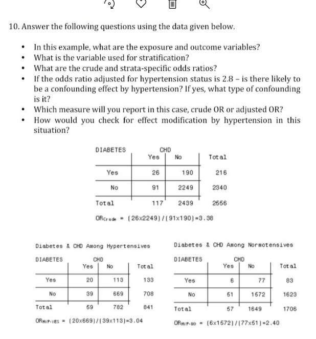 Solved 10. Answer the following questions using the data | Chegg.com