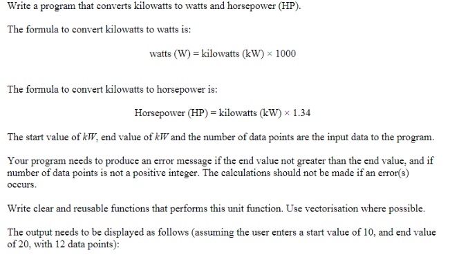 Converting watts deals to hp