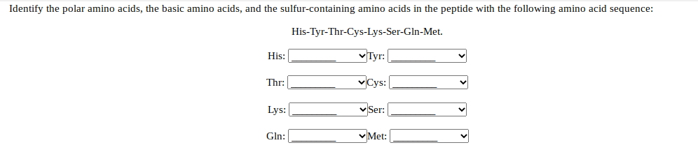 Solved Indicate which of the amino acid residues in the | Chegg.com