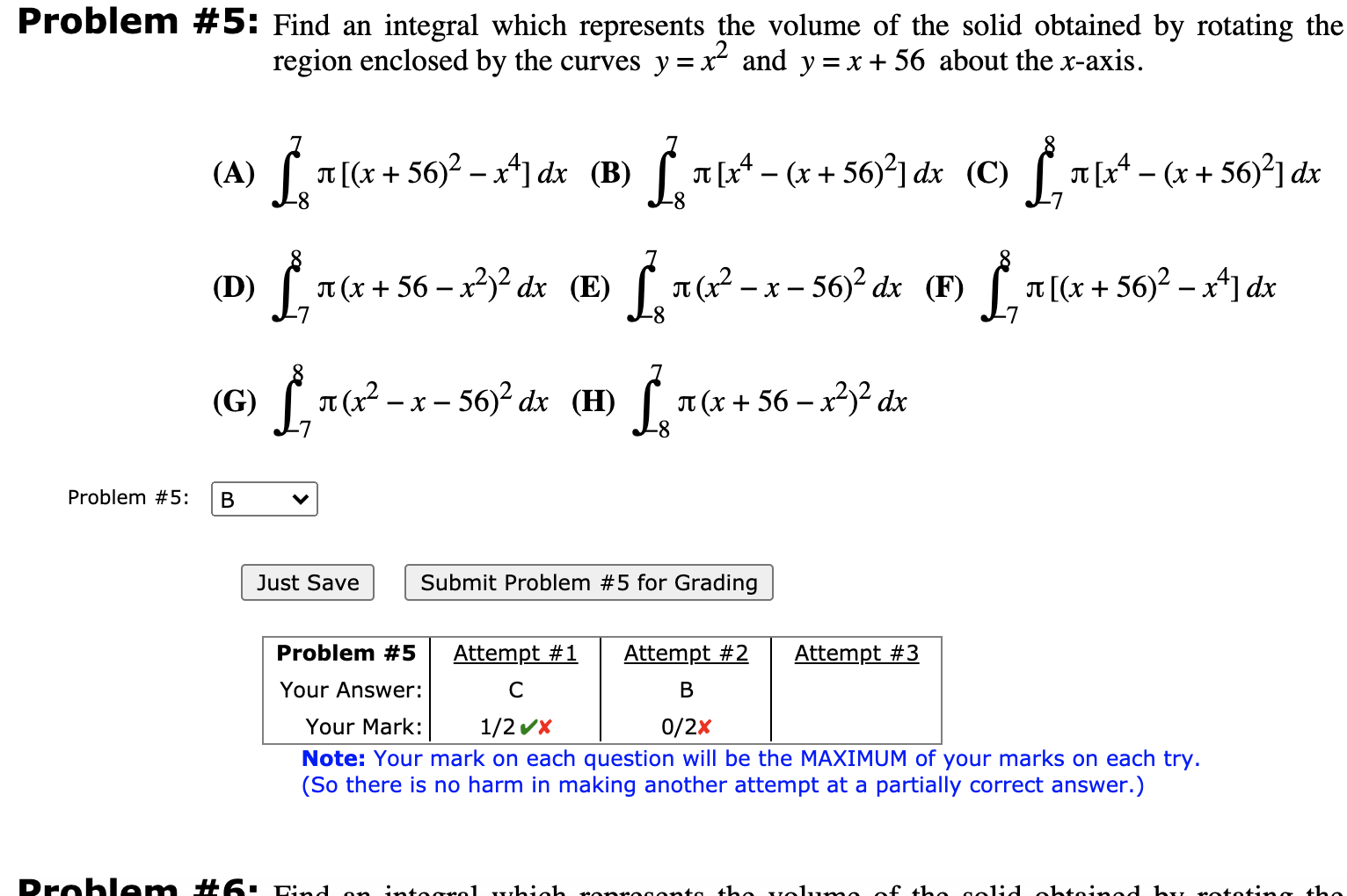 Solved Problem #5: Find an integral which represents the | Chegg.com